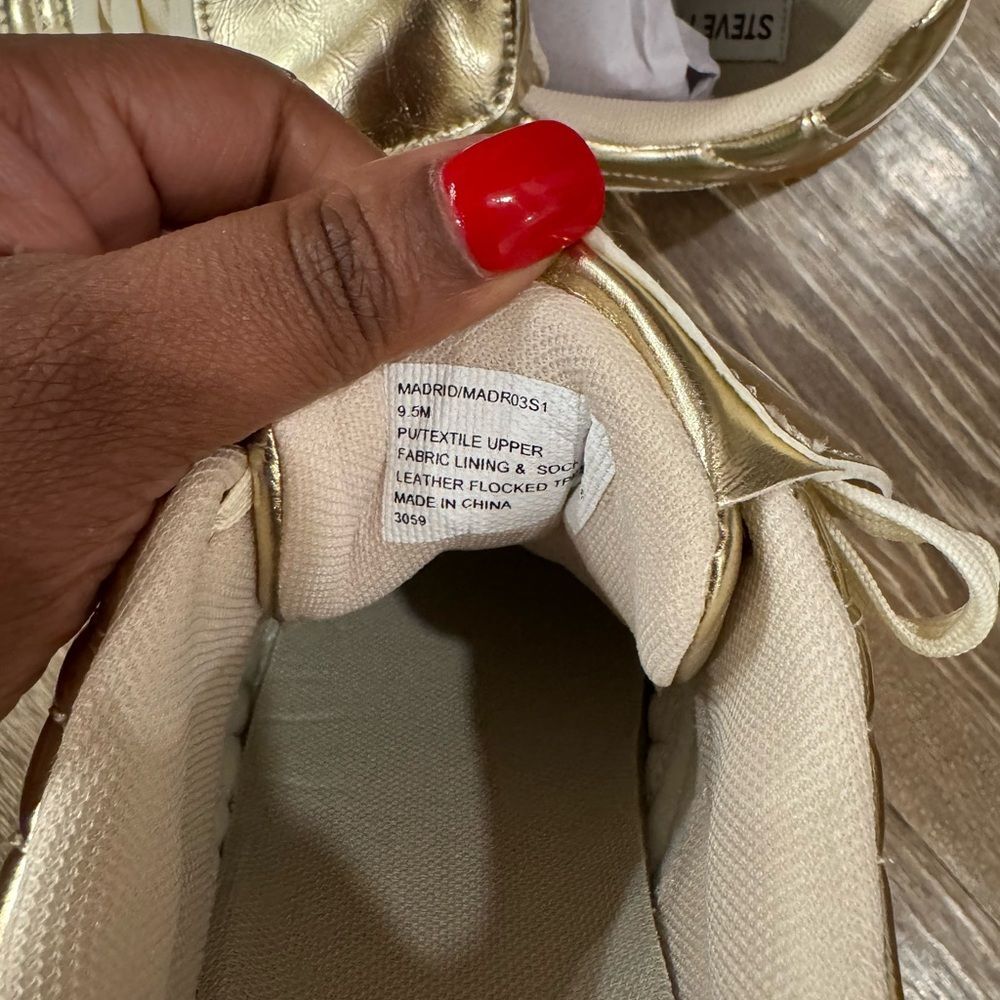 Steve Madden Metallic Gold Sneakers - Picture 9 of 10